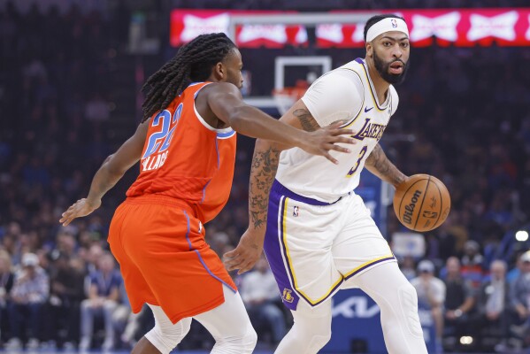 LeBron James scores season high 40 points Lakers beat Thunder to